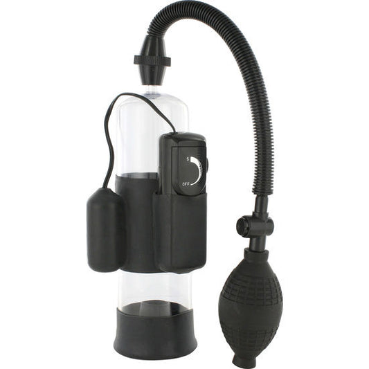 Seven Creations - Pompe Érection Pour Le Pénis Avec Vibrateur - SEVEN CREATIONS | sextoys, jouets sexuels pour hommes, accessoires de pénis, pénis agrandisseur pompe | Dimensions : 305