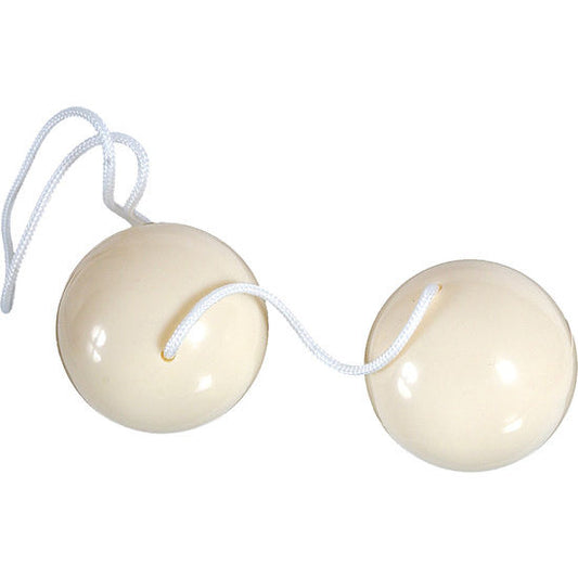 Seven Creations - Sevencrations Duoballs Couleur Crème - SEVEN CREATIONS | sextoys, jouets pour femmes, boules chinoises | Dimensions : 80