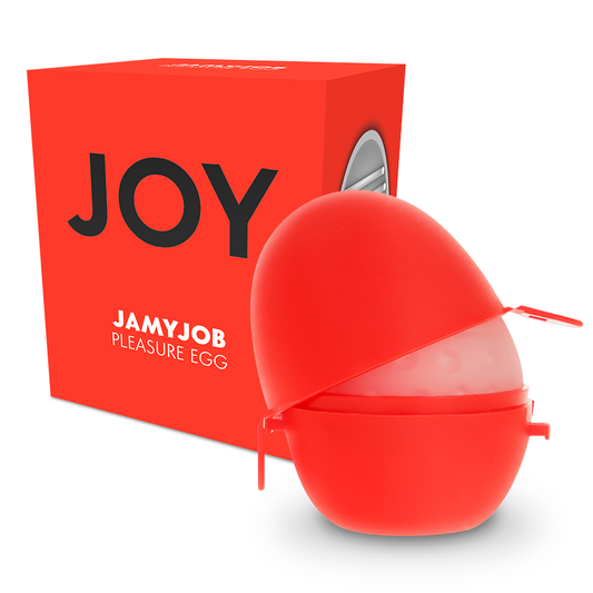 Jamyjob - Egg Masturbateur Rouge Version Discrett - JAMYJOB | sextoys, jouets sexuels pour hommes, vagins avec vibration | Dimensions : 57