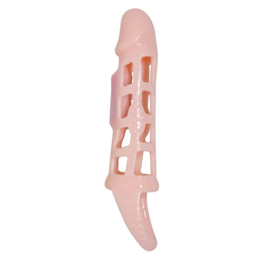 Baile - Couverture Dextension De Pénis Avec Vibration Et Sangle Naturelle 13,5 Cm - BAILE FOR HIM | sextoys, jouets sexuels pour hommes, accessoires de pénis, manchons péniens sans extension | Dimensions : 75