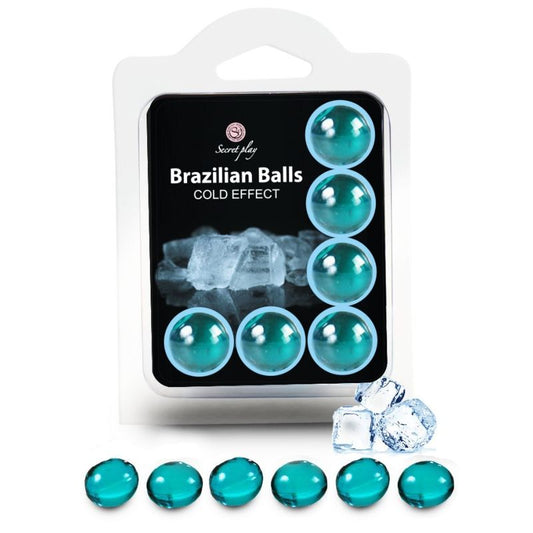 Secretplay - Set 6 Balles Brésiliennes Effet Froid - SECRETPLAY COSMETIC | pharmacie, lubrifiants, effet froid | Dimensions : 35