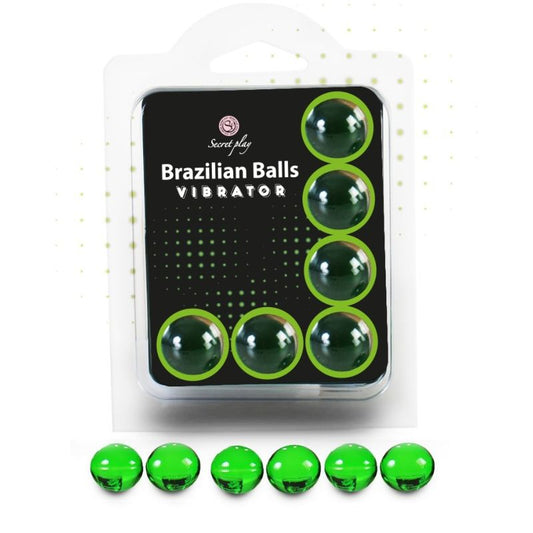 Secretplay - Set 6 Boules Brésiliennes Vibrateur - SECRETPLAY COSMETIC | pharmacie, lubrifiants, boules brésiliennes | Dimensions : 35