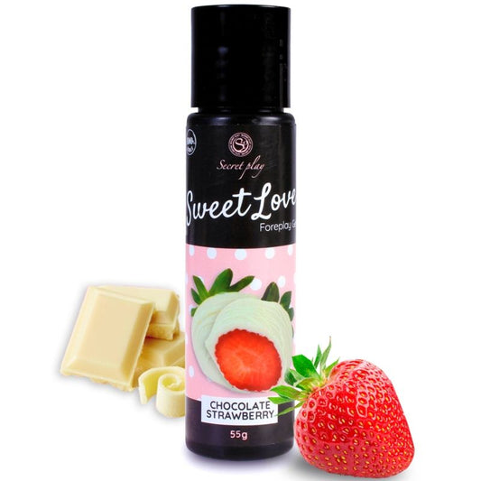 Secretplay - Gel Sweet Love Fraise Et Chocolat Blanc 60 Ml - SECRETPLAY COSMETIC | pharmacie, lubrifiants, aux saveurs délicieuses | Dimensions : 70