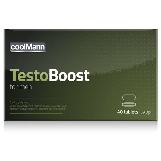 Cobeco - Coolmann Testoboost 40 Comprimes - COBECO PHARMA | pharmacie, compléments alimentaires, pilules pour hommes | Dimensions : 65