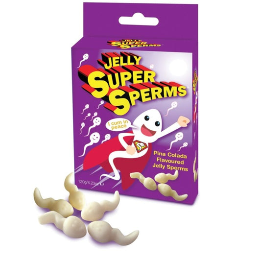 Spencer & Fleetwood - Jelly Super Sperm Gummies Forme Sperme 120 Gr - SPENCER & FLETWOOD | articles assortis, bonbons, friandises drôles | Dimensions : 140