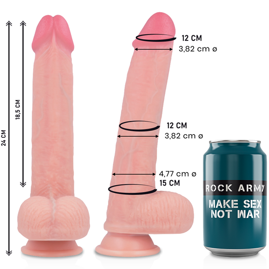 Rockarmy - Liquide Silicone Premium Kingcobra Réaliste 24 Cm -O- 4.77 Cm