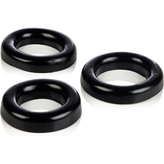 Calexotics - Ensemble De 3 Anneaux Colt - CALEXOTICS | sextoys, jouets sexuels pour hommes, accessoires de pénis, anneaux de pénis, cockrings sans vibration | Dimensions : 132