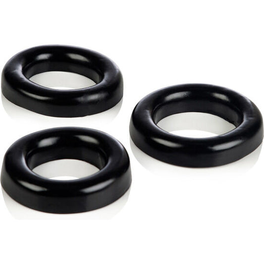 Calexotics - Ensemble De 3 Anneaux Colt - CALEXOTICS | sextoys, jouets sexuels pour hommes, accessoires de pénis, anneaux de pénis, cockrings sans vibration | Dimensions : 132
