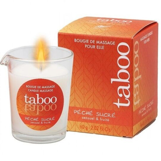 Ruf - Bougie De Massage Taboo Pour Son Arôme Peche Sucre Nectarine - RUF | pharmacie, pour les massages, bougies de massage | Dimensions : 158