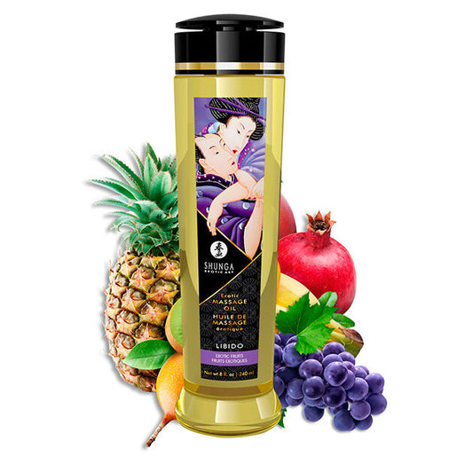 Shunga - Huile De Massage Érotique Libido 240 Ml - SHUNGA OILS | pharmacie, pour les massages, huiles de massage sans saveur | Dimensions : 260