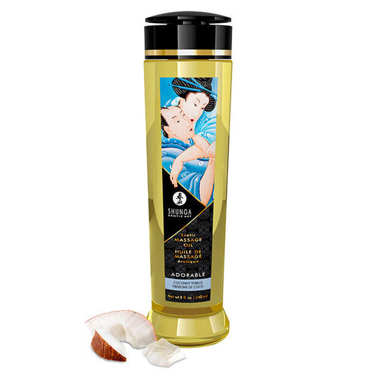 Shunga - Adorable Huile De Massage Érotique 240 Ml - SHUNGA OILS | pharmacie, pour les massages, huiles aromatisées | Dimensions : 260