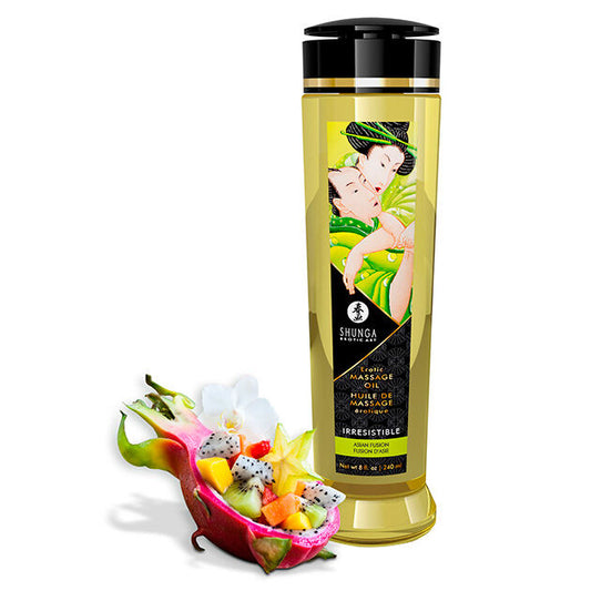 Shunga - Huile De Massage Érotique Irresistible 240Ml - SHUNGA OILS | pharmacie, pour les massages, huiles aromatisées | Dimensions : 259