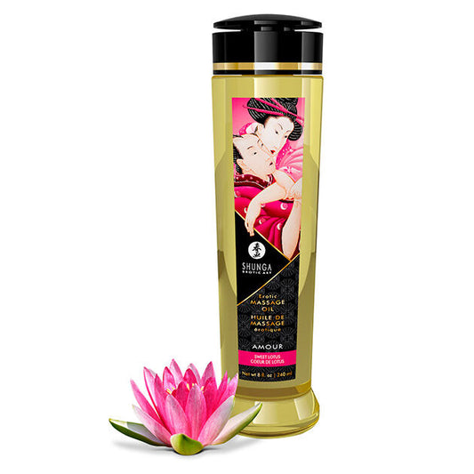 Shunga - Huile De Massage Damour Érotique 240 Ml - SHUNGA OILS | pharmacie, pour les massages, huiles de massage sans saveur | Dimensions : 258