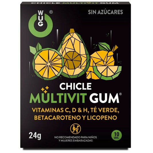 Wug Gum - Multivit Vitamin C, H, D, Beta-Carotene, Lycopene And Green Tea 10 Units
