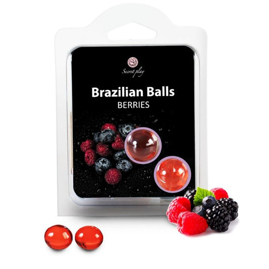 Secretplay - 2 Boules Brésiliennes Baies - SECRETPLAY COSMETIC | pharmacie, lubrifiants, boules brésiliennes | Dimensions : 23