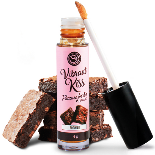 Secretplay - Gloss À Lèvres Vibrant Kiss Brownie - SECRETPLAY COSMETIC | pharmacie, pour le sexe oral | Dimensions : 156