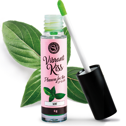 Secretplay - Lip Gloss Vibrant Kiss Menthe - SECRETPLAY COSMETIC | pharmacie, pour le sexe oral | Dimensions : 25