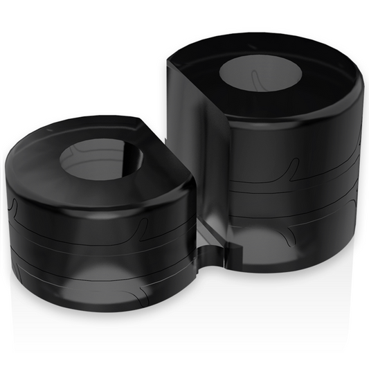 Powering - Anneau Pénis Double Super Flexible Et Résistant Pr09 Noir - POWERING | sextoys, jouets sexuels pour hommes, accessoires de pénis, anneaux de pénis, cockrings sans vibration | Dimensions : 72