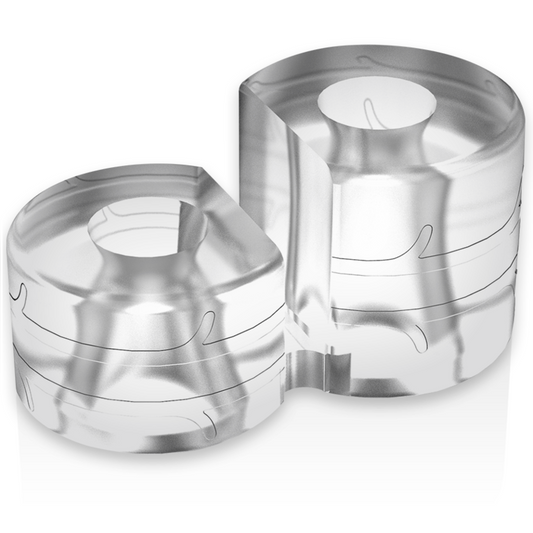 Powering - Double Anneau Pénis Super Flexible Et Résistant Pr09 Clair - POWERING | sextoys, jouets sexuels pour hommes, accessoires de pénis, anneaux de pénis, cockrings sans vibration | Dimensions : 74
