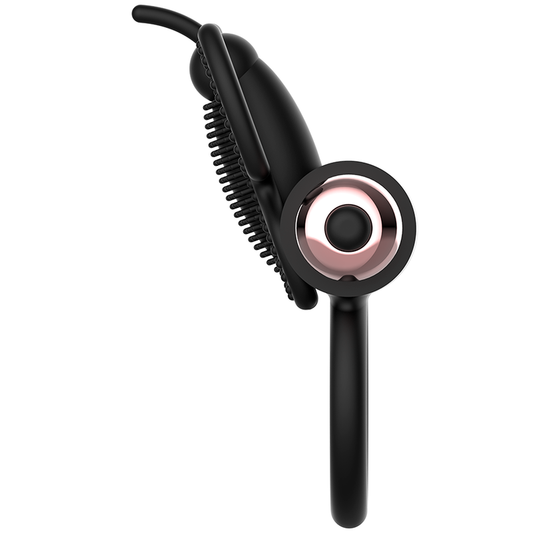 Coquette Chic Desire - Cockring Papillon Avec Vibrateur Noir/ Or