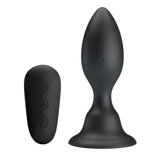 Mr Play - Plug Anal Avec Télécommande Vibration Noire - MR PLAY | sextoys, anal, bouchons anaux | Dimensions : 250