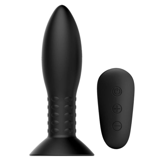 Mr Play - Plug Avec Télécommande  Billes Tournantes Noires - MR PLAY | sextoys, anal, vibromasseurs anaux | Dimensions : 260