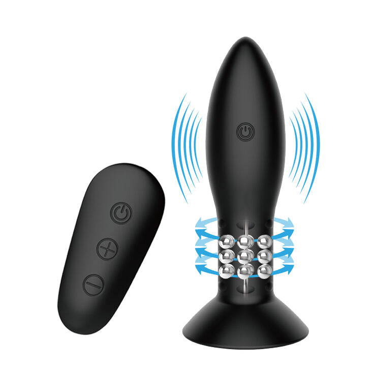 Mr Play - Plug Avec Télécommande  Billes Tournantes Noires