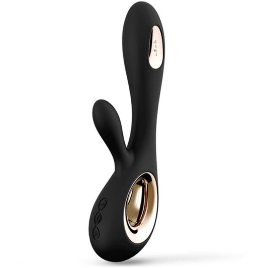 Lelo - Soraya Wave Vibrateur Lapin Noir - LELO | sextoys, vibrateurs, vibrateurs hi-tech | Dimensions : 409