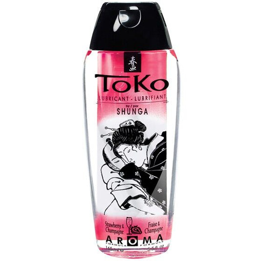 Shunga - Arôme Lubrifiant Fraise Et Champagne Toko - SHUNGA LUBRICANTS | pharmacie, lubrifiants, aux saveurs délicieuses | Dimensions : 209