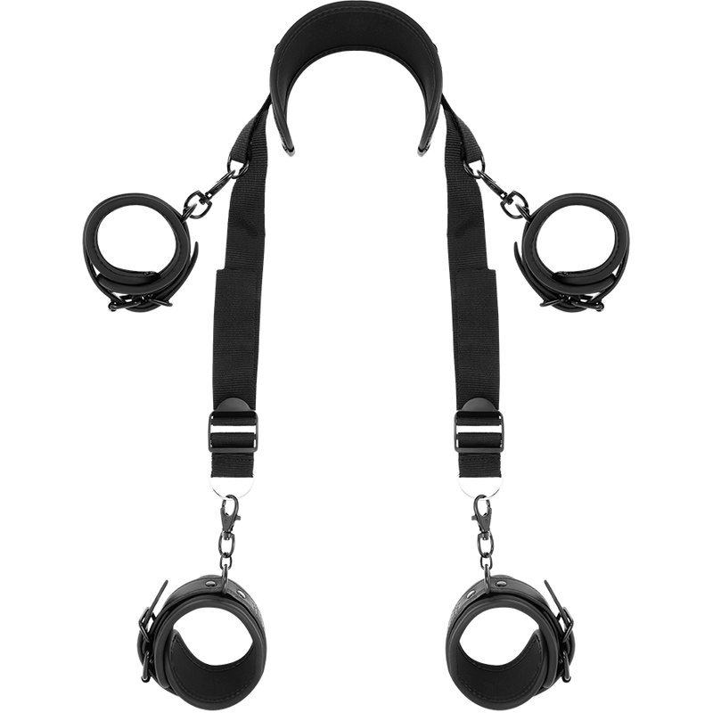Fetish Submissive - Position Maître avec 4 Menottes Doublées de Néoprène