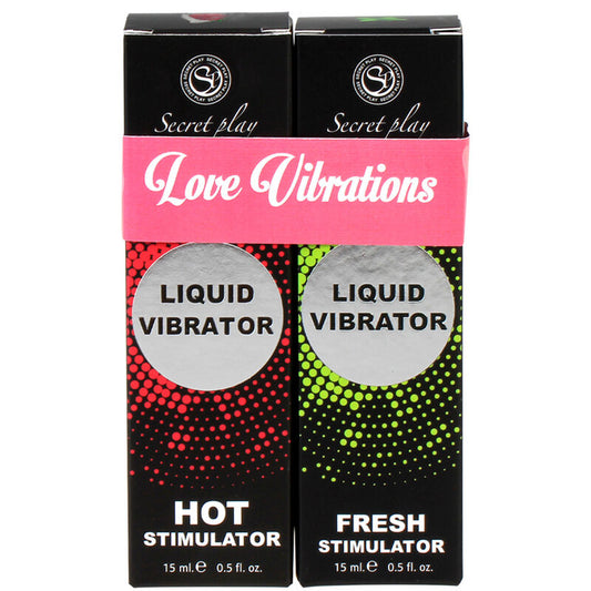 Secretplay - Vibrateur Liquide Pack Love Vibrations - SECRETPLAY COSMETIC | pharmacie, stimulants pour garçons, augmentation de l'érection | Dimensions : 120