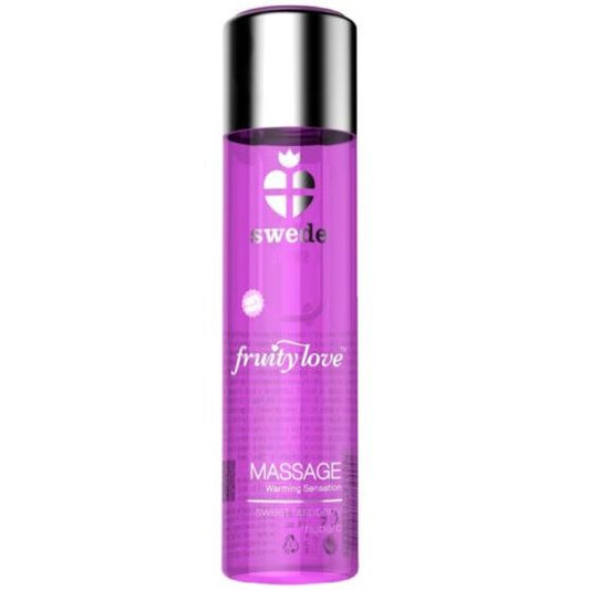 Swede - Fruity Love Effet Réchauffant Huile De Massage Framboise Rose Et Rhubarbe 60 Ml - SWEDE | pharmacie, pour les massages, avec effet thermique | Dimensions : 96