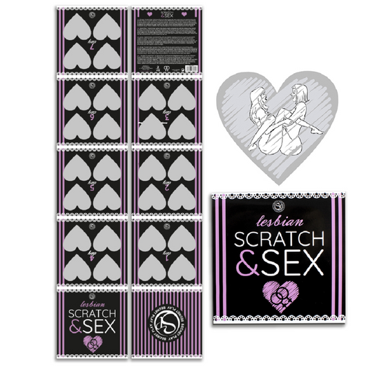 Secretplay - Jeu De Scratch Et De Sexe Pour Couples Positions Lesbiennes (Es/En/Fr/Pt/De) - SECRETPLAY 100% GAMES | jeux, jeux de couple | Dimensions : 20