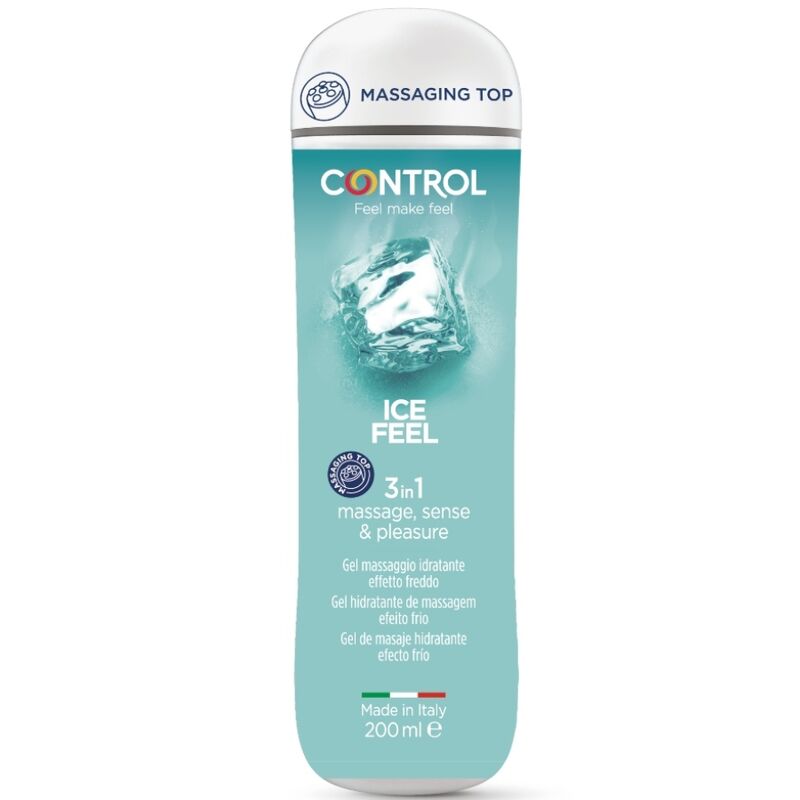 Control - Gel 3 En 1 Sensation De Glace 200 Ml - CONTROL LUBES | pharmacie, lubrifiants, effet froid | Dimensions : 240