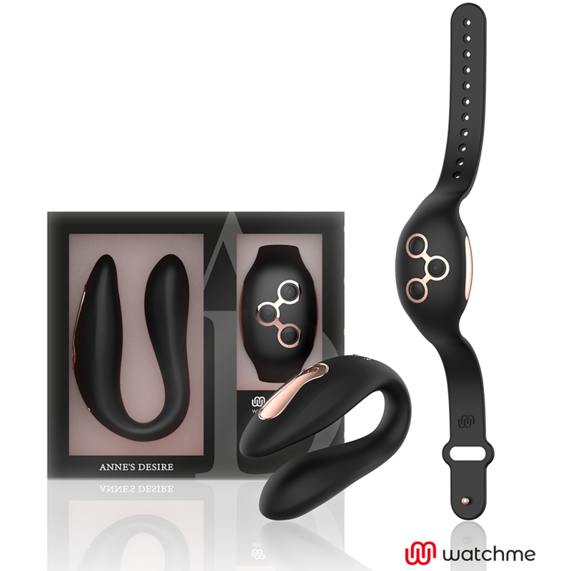 Anne'S Desire - Dual Pleasure Tecnolog A Watchme Noir/Or - ANNE´S DESIRE | sextoys, vibrateurs, télécommande | Dimensions : 228
