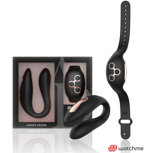 Anne'S Desire - Dual Pleasure Tecnolog A Watchme Noir/Or - ANNE´S DESIRE | sextoys, vibrateurs, télécommande | Dimensions : 228
