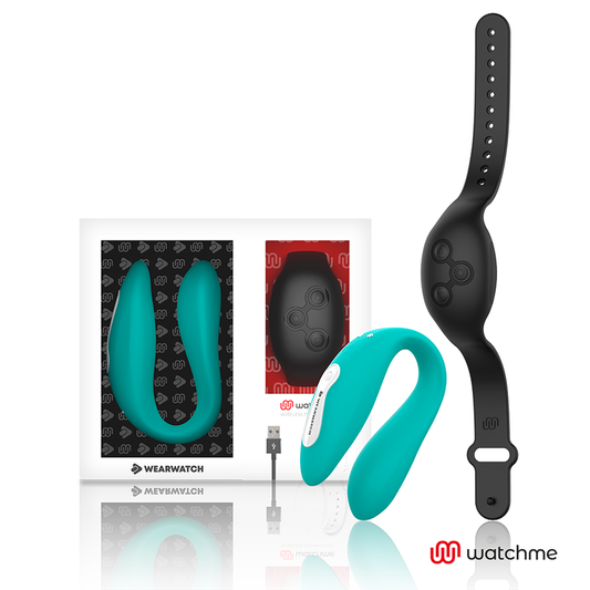 Wearwatch - Vibrateur Double Technologie Watchme Aigue-Marine / Jet - WEARWATCH | sextoys, vibrateurs, télécommande | Dimensions : 216