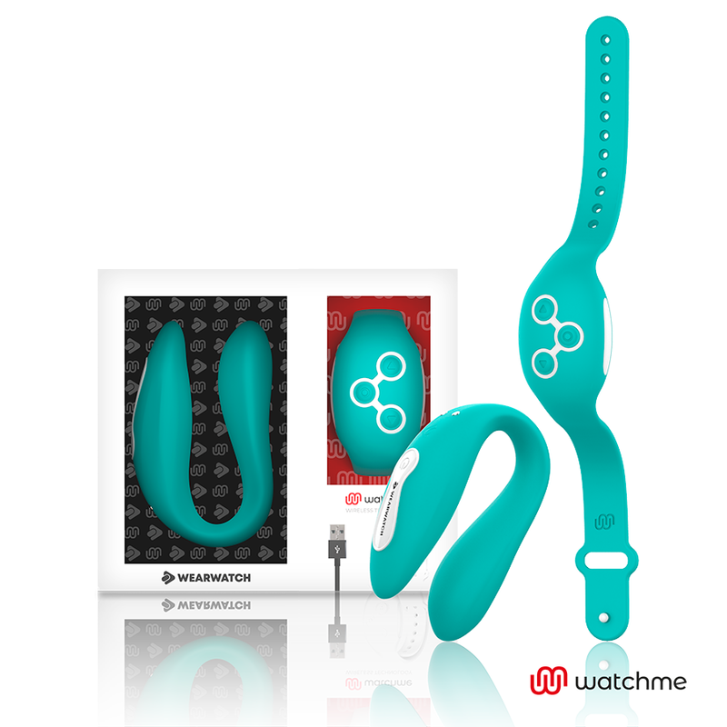 Wearwatch - Vibrateur Watchme Vert Clair Double Technologie - WEARWATCH | sextoys, vibrateurs, télécommande | Dimensions : 216
