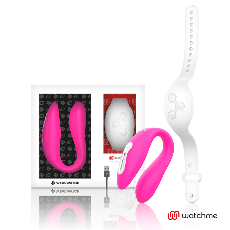 Wearwatch - Watchme Vibrateur Double Technologie Fuchsia / Neige - WEARWATCH | sextoys, vibrateurs, télécommande | Dimensions : 216