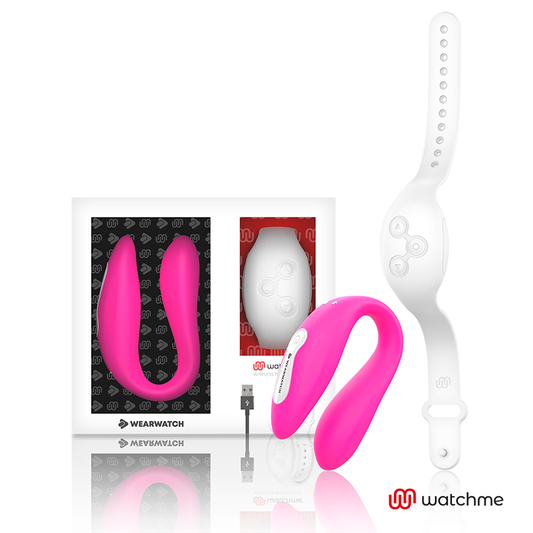 Wearwatch - Watchme Vibrateur Double Technologie Fuchsia / Neige - WEARWATCH | sextoys, vibrateurs, télécommande | Dimensions : 216