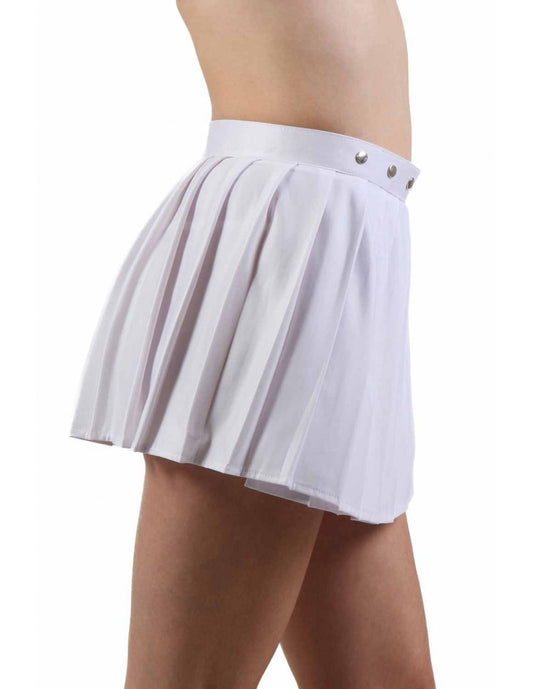 ;Jupe Porte-feuille Plissée Wetlook Blanche