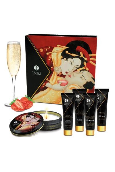 Kit Secret de Geisha Fraise Vin Pétillant - Shunga
