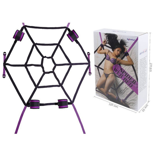 BDSM Kit - Attaches de Lit Bondage - Toile d'Araignée